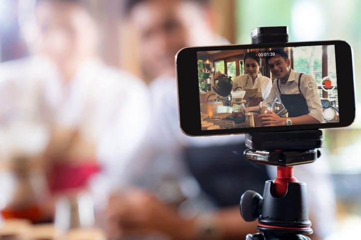 A small business owner films content for their website. The Valley List and Web Impact Marketing are proud to offer Digital Marketing in Westerville, Ohio.