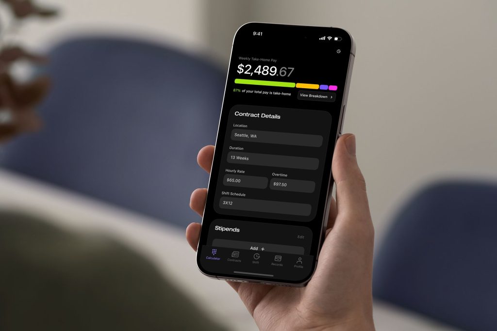 A travel nurses uses the Roam app to calculate their travel options. The Valley List created this custom app for that purpose.