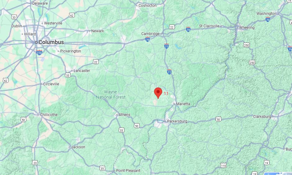 Map of The Valley List Ohio office providing local website design and app development