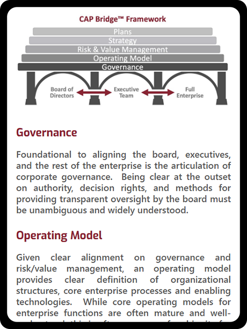 A view of the mobile-optimized version of The Cap Group's advisory firm.