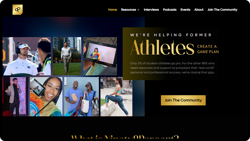 A website created for Ninety8Percent by The Valley List.