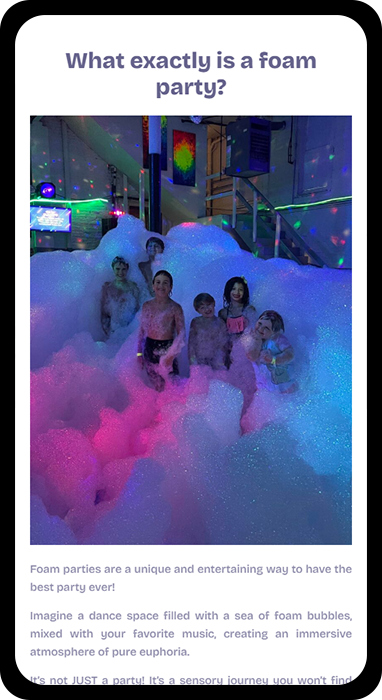 The Foam Garage's website was created by The Valley List, and optimized for mobile use.